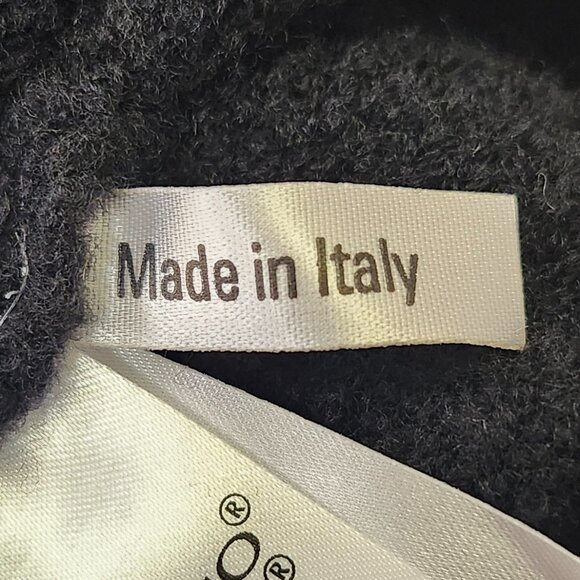 Luisa Cerano Women's Black/Grey Poodle Sweater W/Rhinestones Size 16 - Picture 8 of 11